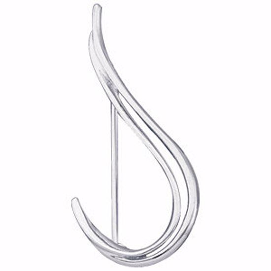 8477:31502:P 14kt White 17x35mm Brooch