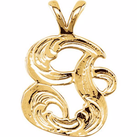 8611:34723:P 10kt Yellow "I" Medium Initial Pendant