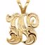 8611:34767:P 10kt Yellow "W" Medium Initial Pendant