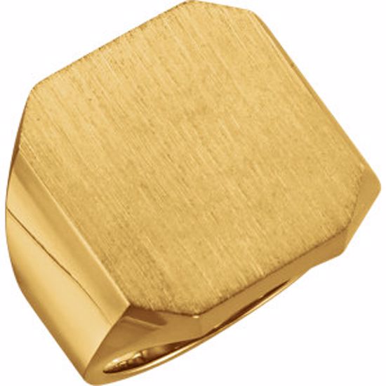 9599:113032:P 14kt Yellow 20x18mm Octagon Men's Signet Ring
