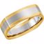 5849:133130:P 14kt White & Yellow 6mm Comfort-Fit Band Size 6