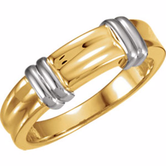 5795:121749:P 18kt Two-Tone 7mm Gents Duo Band