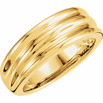 5768:122818:P 10kt Yellow 6.5mm Men's Fancy Band