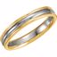5724:105524:P 14kt White & Yellow 4mm Fluted Band Size 8