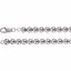 CH290:147832:P Sterling Silver 8mm Hollow Bead 7" Chain
