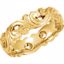 50063:144978:P 14kt Yellow 6mm Hand-Engraved Open Work Band Size 5
