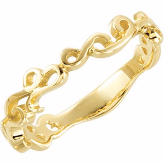 10663:79522:P 18kt Yellow 4mm Scroll Design Band