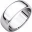 HR11:111010:P Platinum 7mm Half Round Band