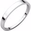 FT13.5:166656:P 14kt White 2.5mm Flat Tapered Band