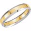 50137:221667:P 14kt White & Yellow 4mm Comfort-Fit Beveled Edge Band Size 9