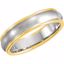50164:222556:P 18kt Yellow & Platinum 5mm Comfort Fit Band Size 8.5
