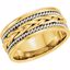 50123:216654:P 14kt Yellow & White 8mm Hand-Woven Band Size 8