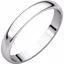 HRL11.5:218769:P Platinum 3mm Half Round Light Band