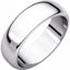 HR13:218558:P Platinum 6mm Half Round Band