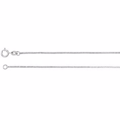 CH80:244559:P 14kt White .75mm Solid Box 7" Chain