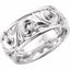 50373:271346:P 14kt White Hand Engraved Band Size 9.5