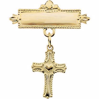 R16776:254242:P Cross Baptismal Brooch 