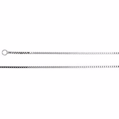 CH22:288073:P 14kt White 1mm Solid Box 7" Chain