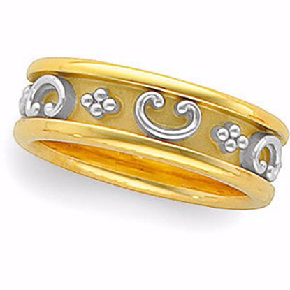 50231:280742:P 14kt Yellow/14kt White Etruscan-Inspired Band