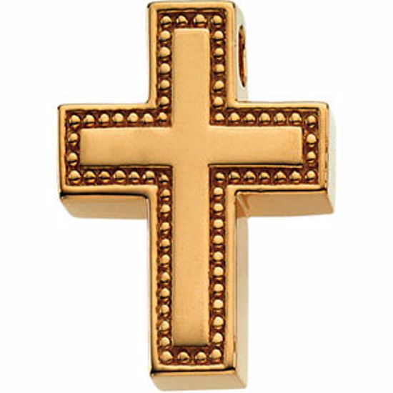 R41197:296518:P 10kt Yellow Cross Pendant