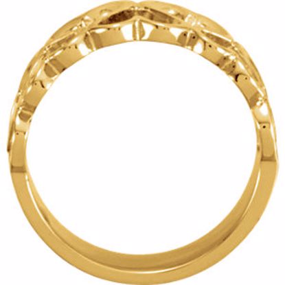 5097:6132:P 10kt Yellow 10mm Ladies Heart Design Duo Band