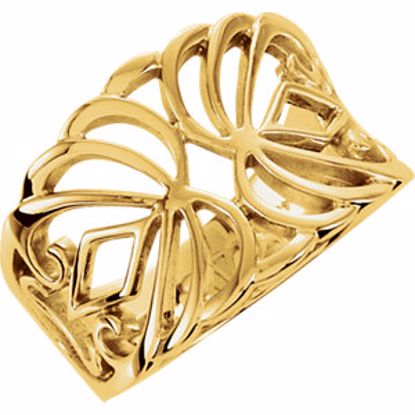 5182:6345:P 14kt Yellow Fancy Band