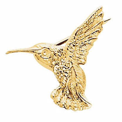 8550:33828:P 14kt Yellow 19x21mm Hummingbird Brooch