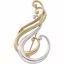 8535:34376:P 14kt Yellow & White 29x52mm Freeform Brooch
