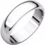 HR4:58257:P Platinum 5mm Half Round Band