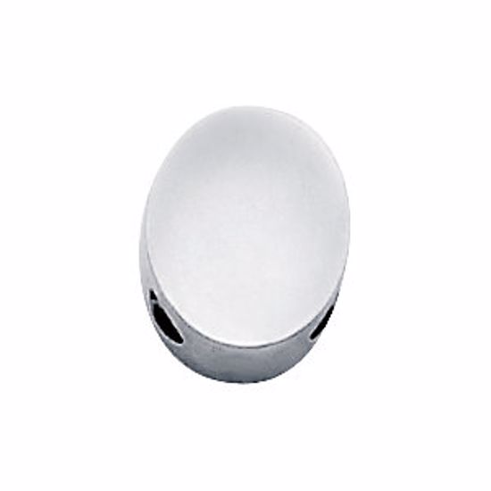 80828:74442:P 14kt White 12x10mm Oval Bracelet Slide 