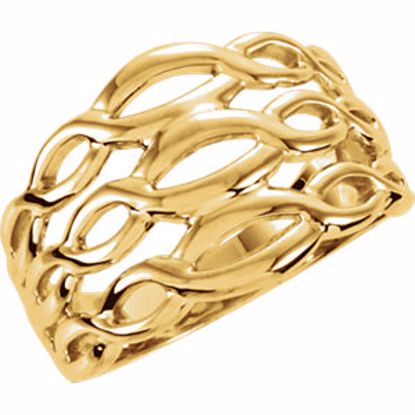 5458:84433:P 18kt Yellow Infinity-Inspired Fashion Band