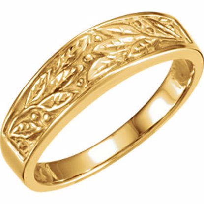 5117:84102:P 18kt Yellow 6.5mm Men's Duo Design Band