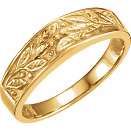 5117:84102:P 18kt Yellow 6.5mm Men's Duo Design Band