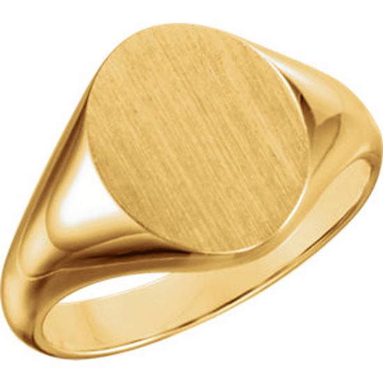 5543:84542:P 18kt Yellow 11x9.5mm Oval Signet Ring