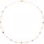 CH194:137804:P 14kt Yellow Pearl & Gemstone 18" Necklace