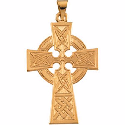 R16012:128882:P 14kt Yellow Celtic Cross with Packaging