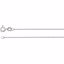CH136:140889:P 14kt White 1mm Solid Bead 7" Chain