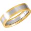 5988:142352:P 14kt White & Yellow 6mm Band Size 9