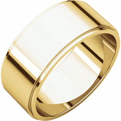 FE5:142742:P 10kt Yellow 8mm Flat Edge Band