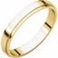 FE10.5:143502:P 10kt Yellow 3mm Flat Edge Band