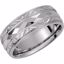 5717:143919:P 14kt White 6mm Comfort Fit Design Band Size 6