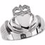 9423:182684:P Platinum 15x11mm Men's Claddagh Ring