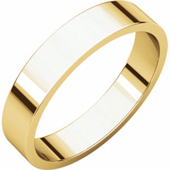 F9.5:146965:P 18kt Yellow 4mm Flat Band