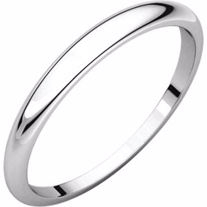 HRT11:148844:P 14kt White 2.5mm Half Round Tapered Band