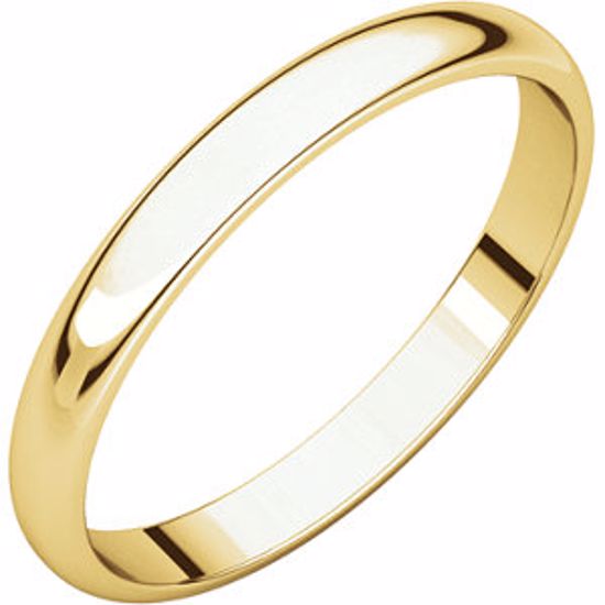 HRL4:148123:P 10kt Yellow 2.5mm Half Round Light Band
