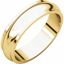 HRE9.5:149525:P 10kt Yellow 5mm Half Round Edge Band