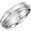 50107:193684:P Platinum 6mm Grooved Band Size 7