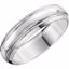 50102:193602:P Platinum 6mm Grooved Band Size 12