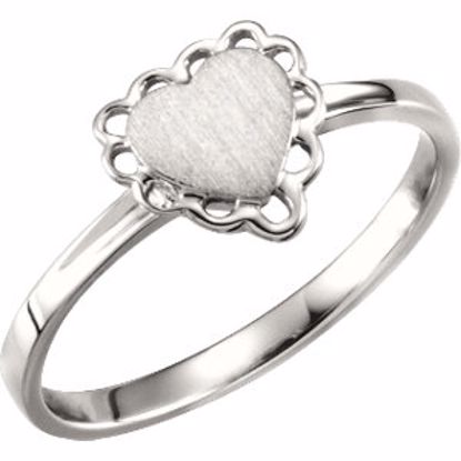 5193:226541:P Platinum Heart Signet Ring