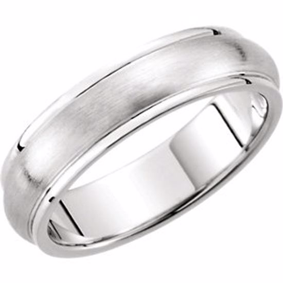 50165:222579:P 14kt White 5mm Design Band Size 10.5
